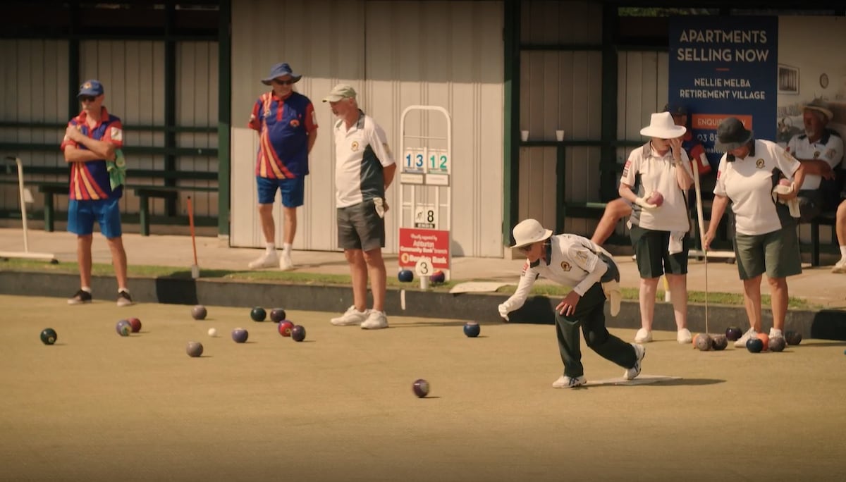 Group of lawn bowlers at Ashburton Bowls Club