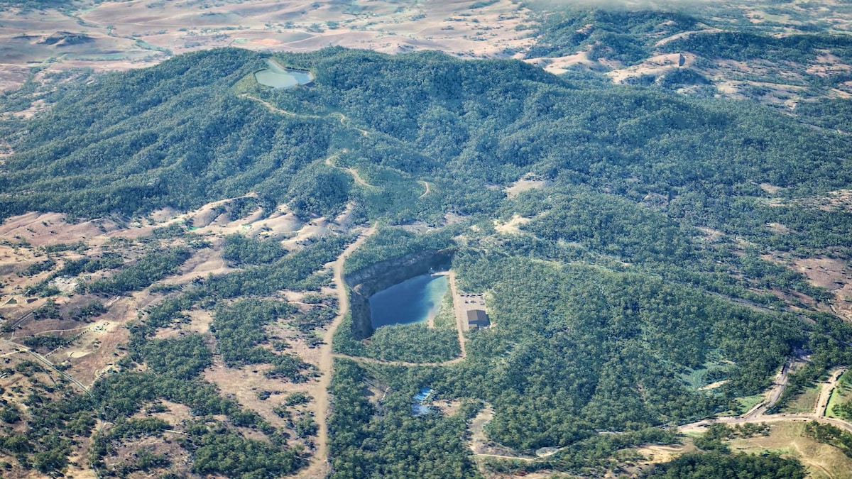 Aerial shot of Muswelbrook 