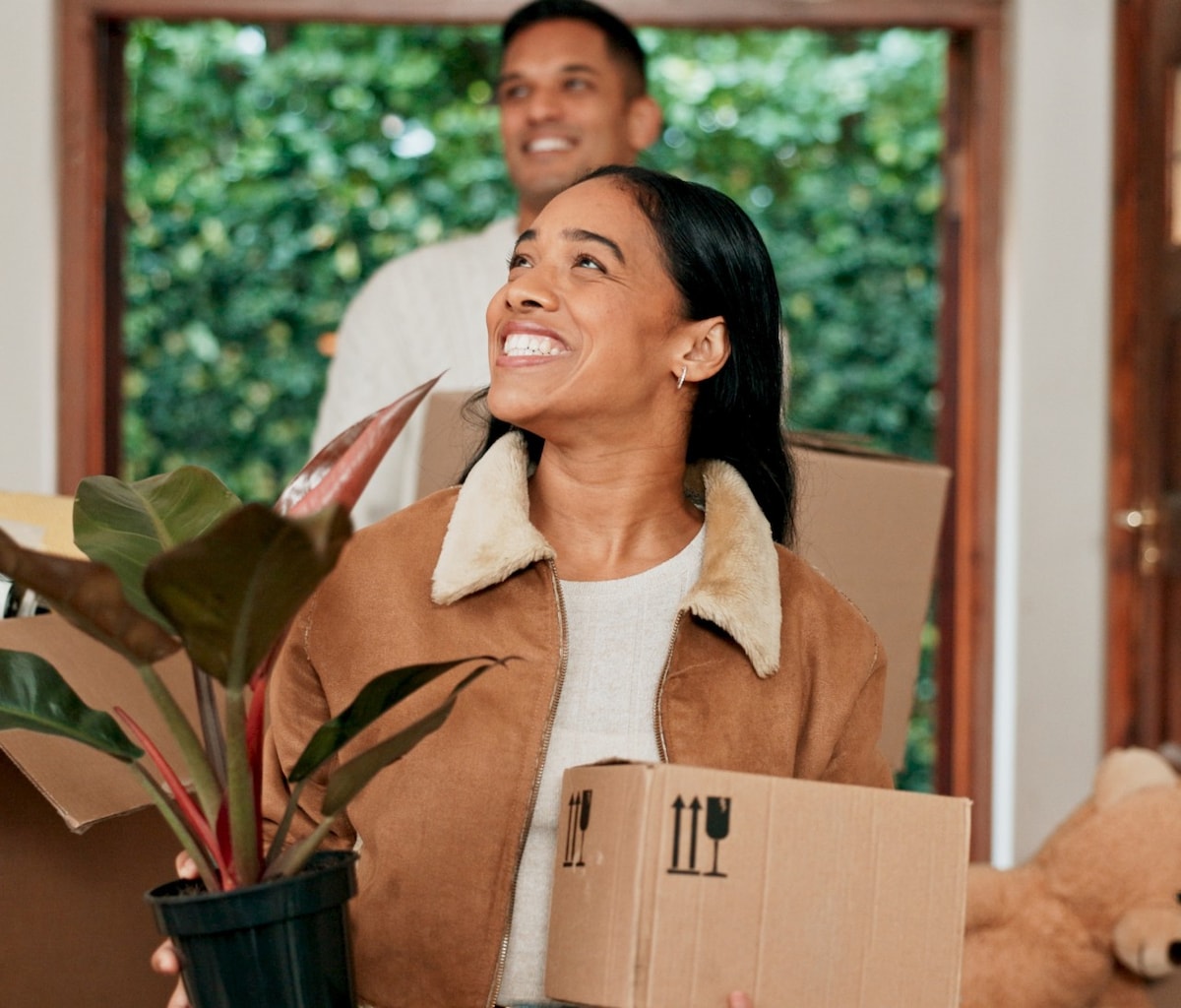 couple moving house